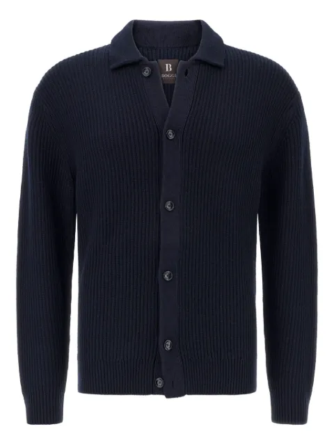 Boggi Milano cárdigan con cuello de camisa