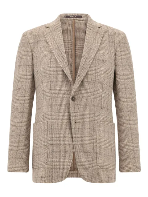 Boggi Milano prince wales-check single-breasted blazer