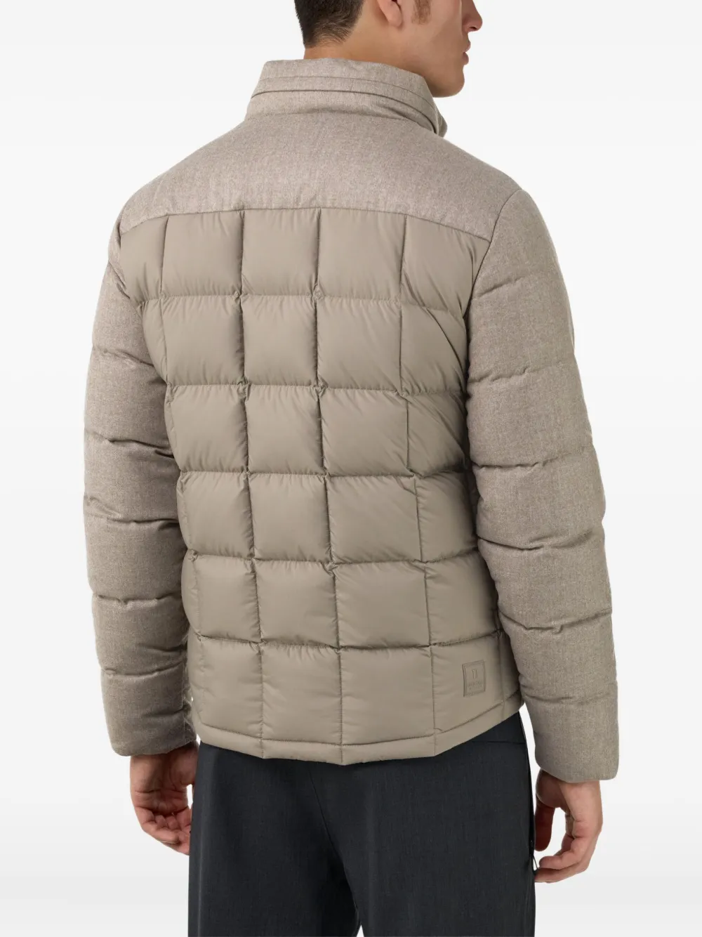 Boggi Milano Flynflannel gewatteerd jack Beige