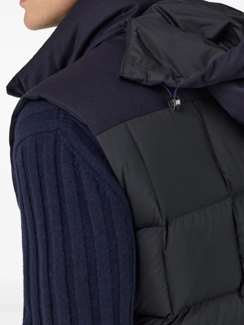 Boggi Milano Bodywarmer met capuchon Blauw