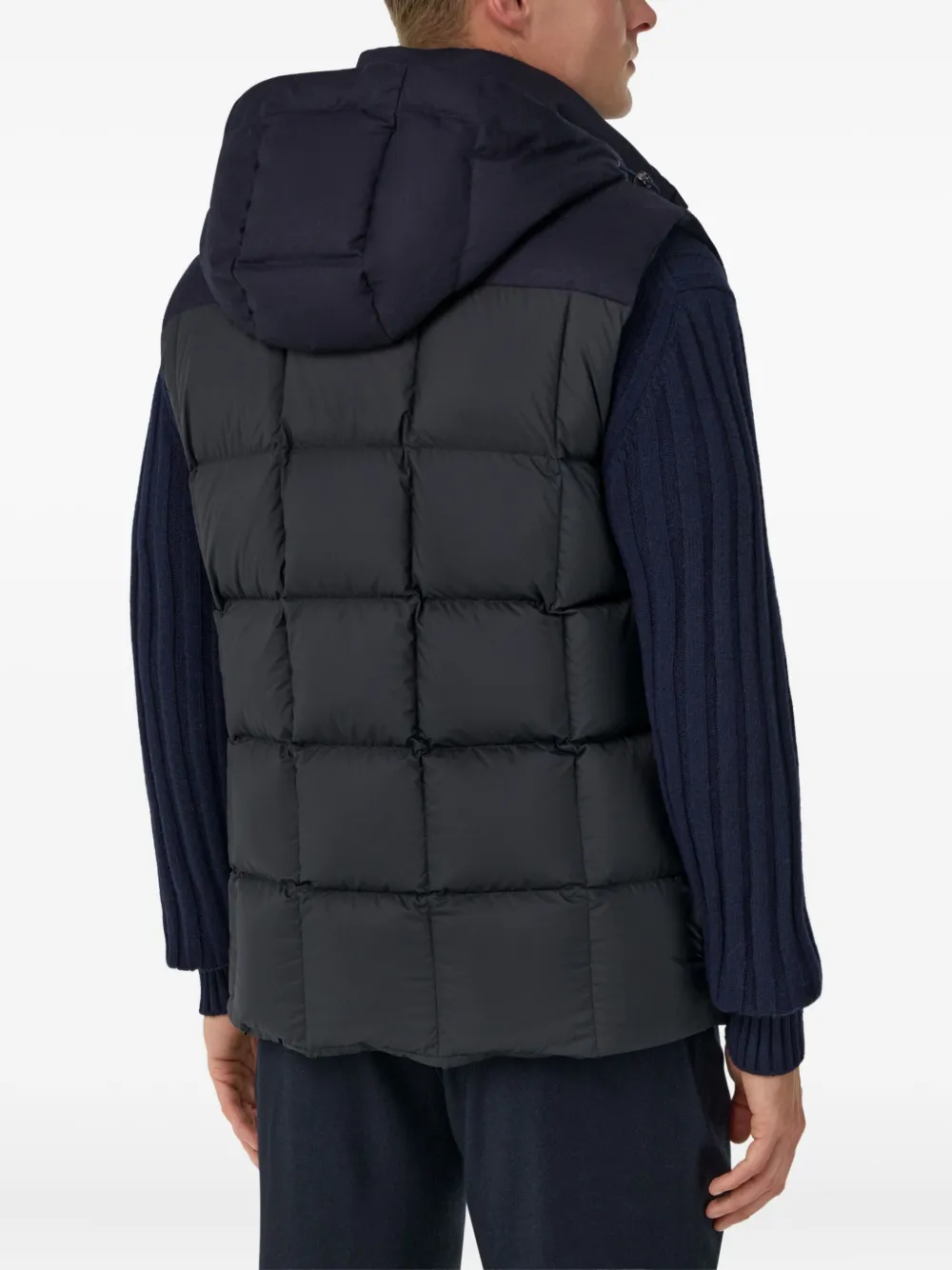 Boggi Milano Bodywarmer met capuchon Blauw