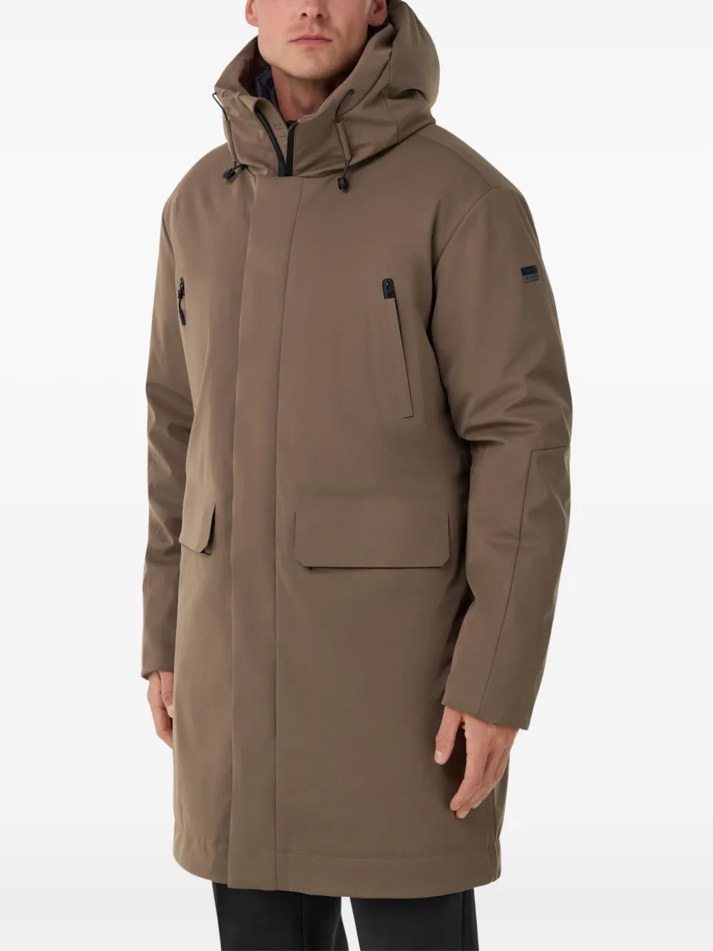 Boggi Milano L-Block gewatteerde jas Bruin