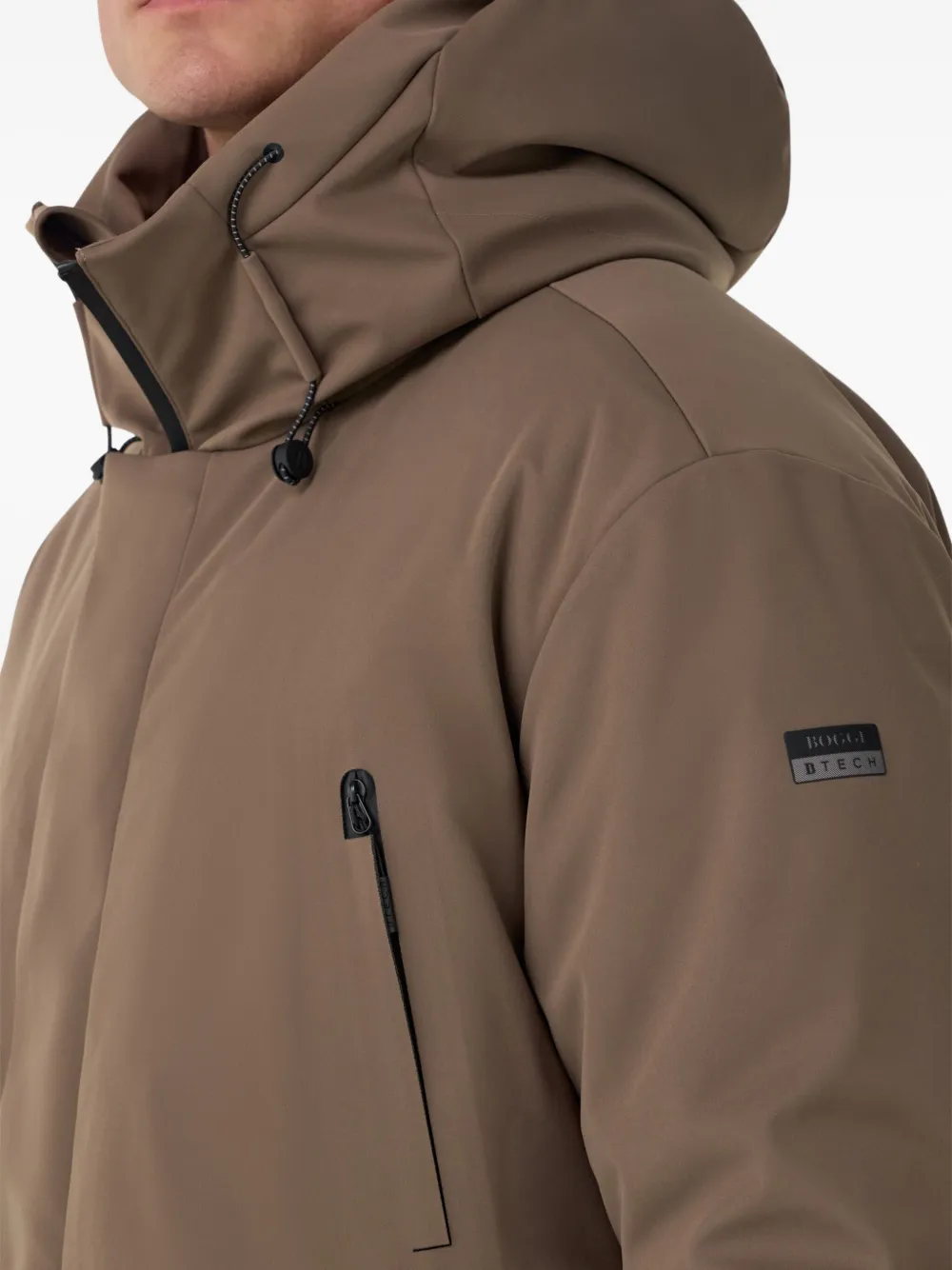 Boggi Milano L-Block gewatteerde jas Bruin