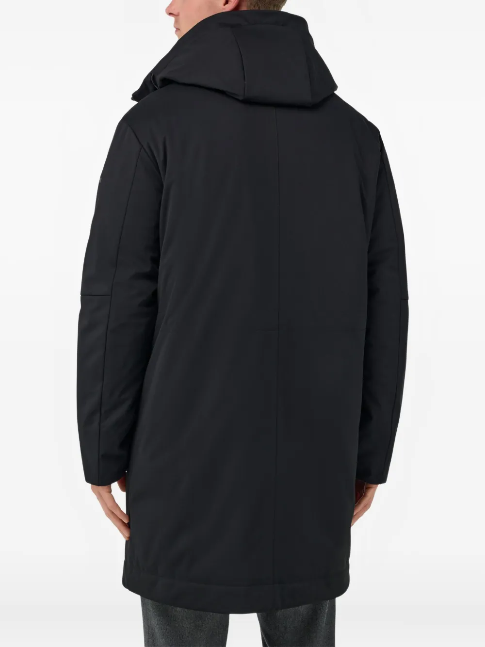 Boggi Milano L-Block gewatteerde jas Zwart