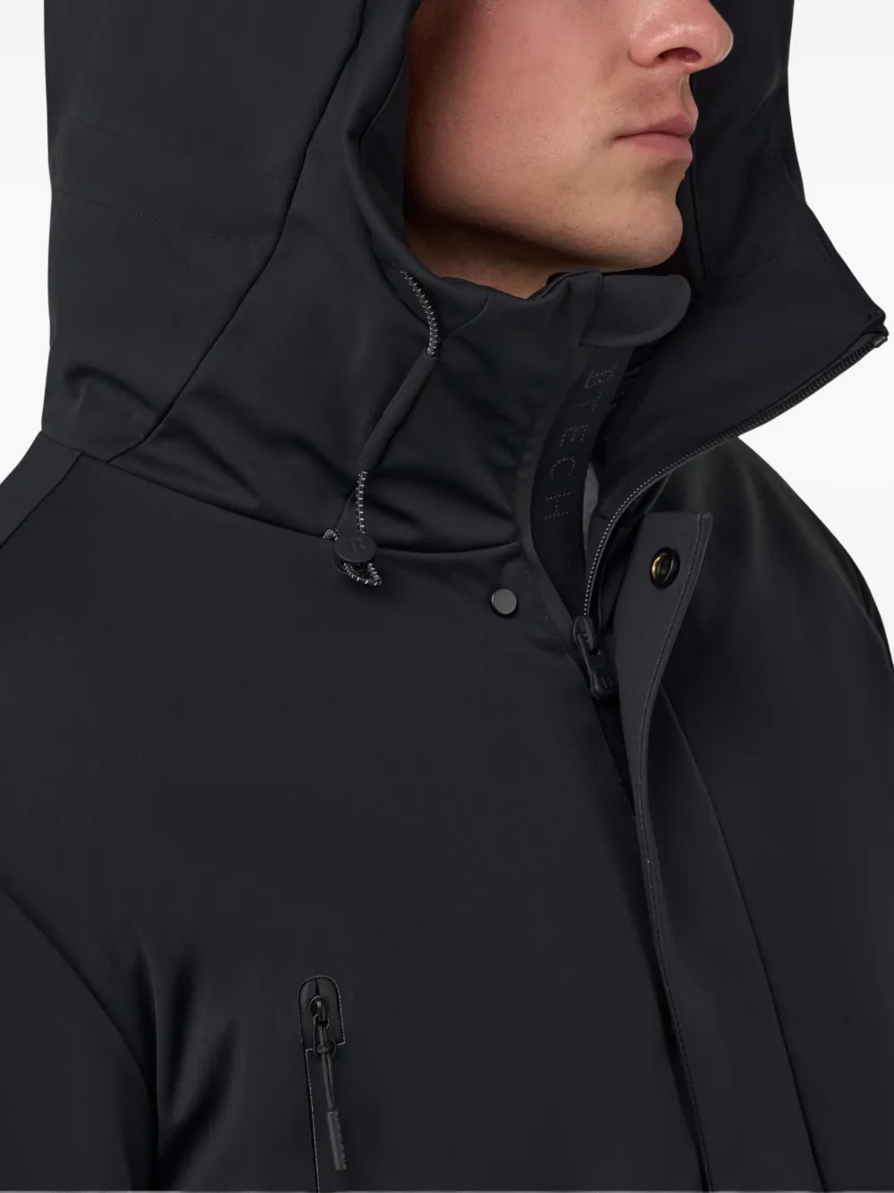 Boggi Milano L-Block gewatteerde jas Zwart