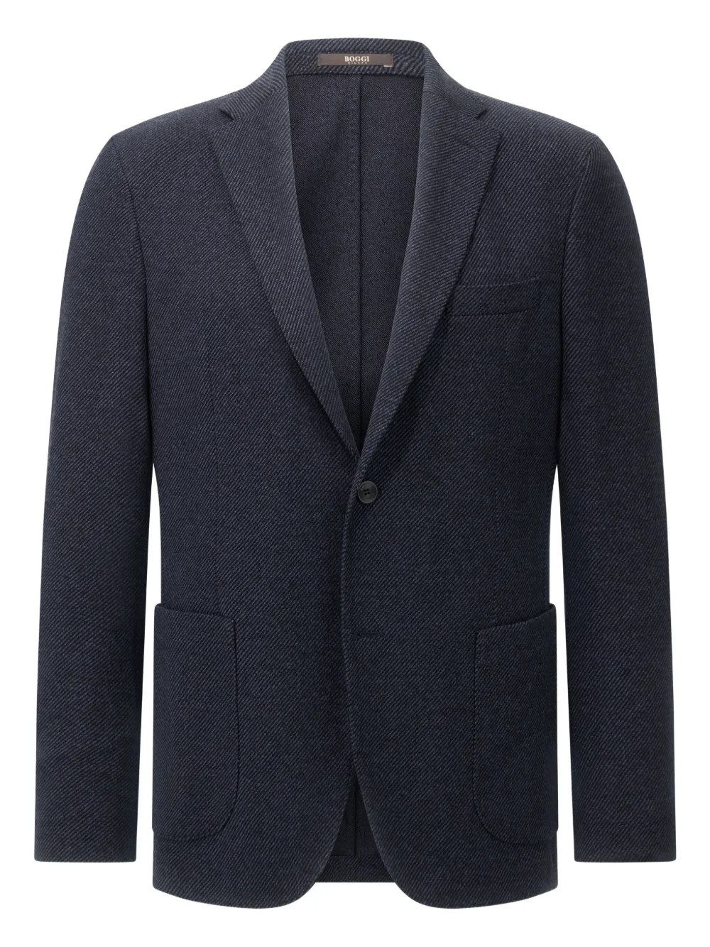 Boggi Milano B Jersey Diagonal Jacket in a Cotton Blend | azul | Image 1