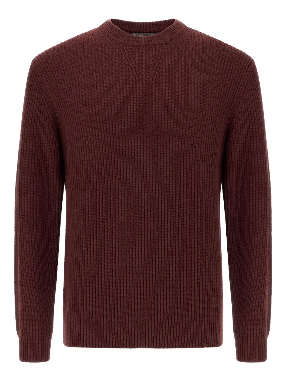 Boggi Milano ribbed crew-neck sweater - Rosso
