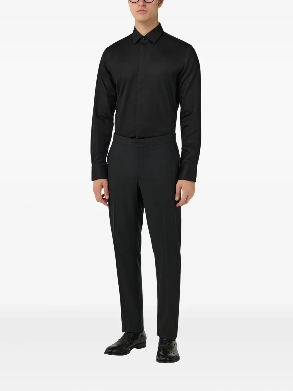 Boggi Milano Katoenen overhemd - Zwart