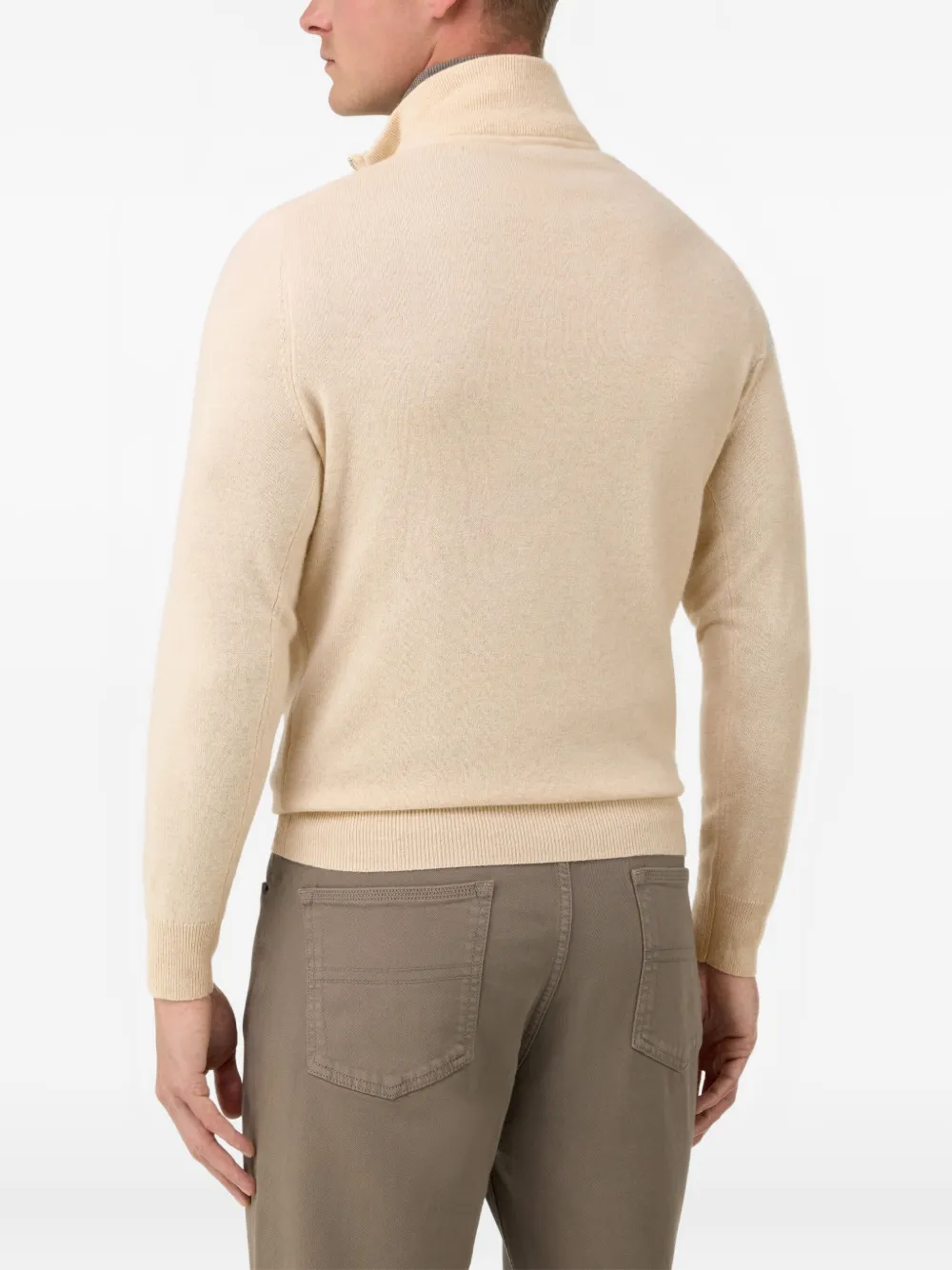 Boggi Milano Trui met halve rits Beige