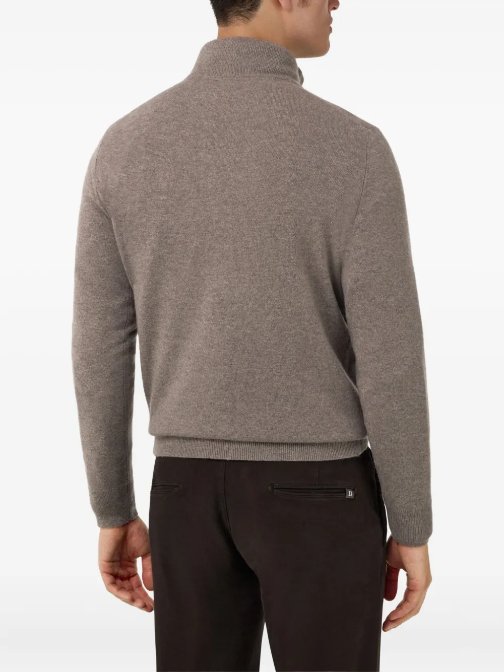 Boggi Milano Trui met halve rits Beige