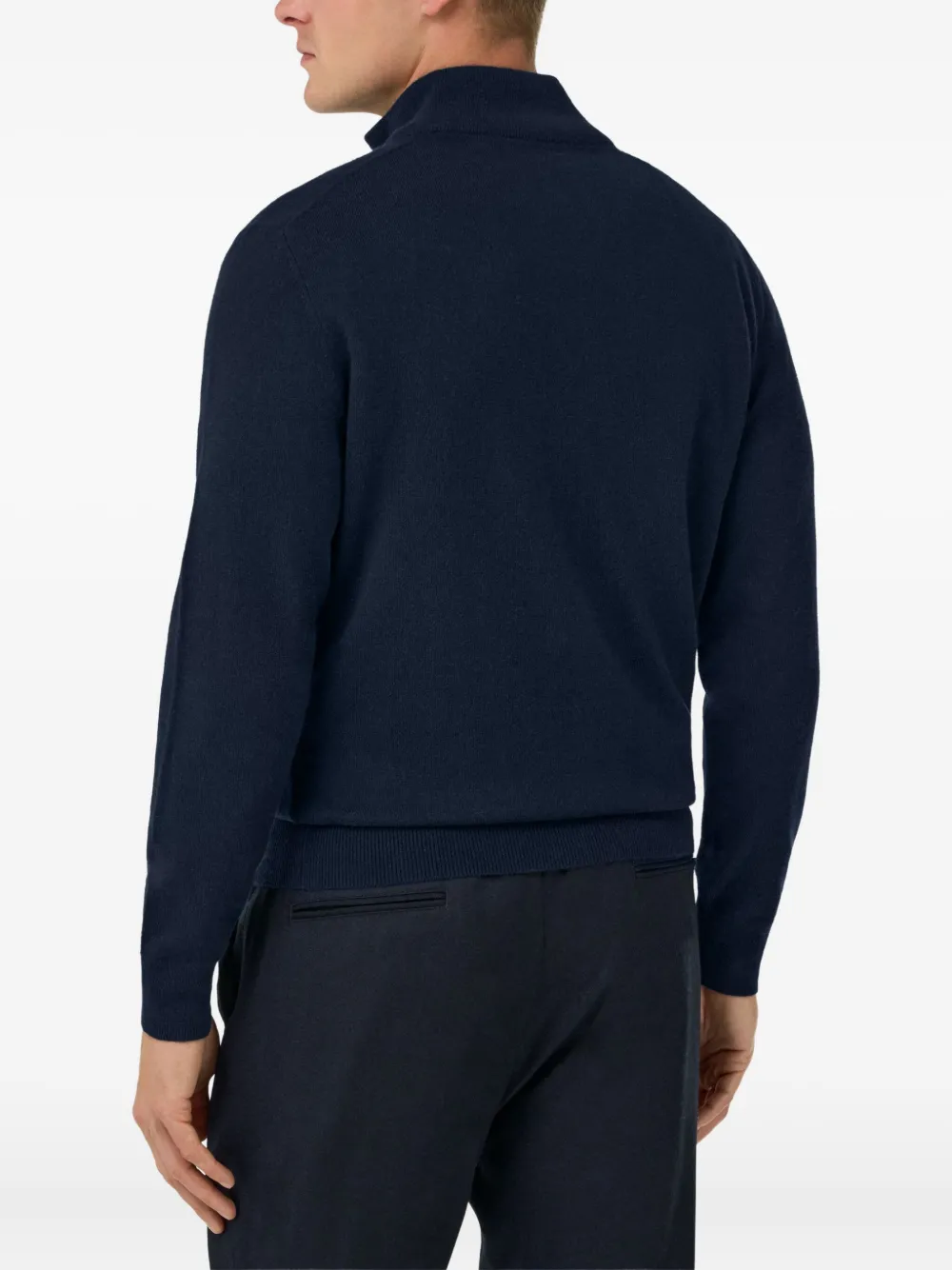 Boggi Milano Trui met halve rits Blauw