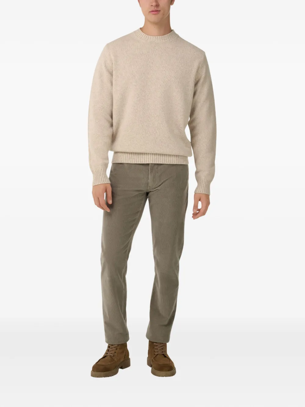 Boggi Milano Pullover met ronde hals - Beige