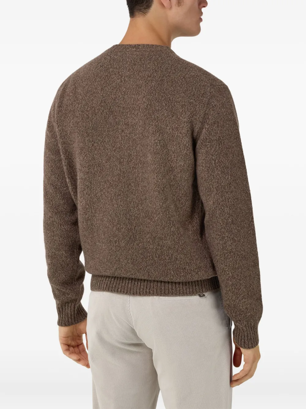 Boggi Milano Pullover met ronde hals Bruin