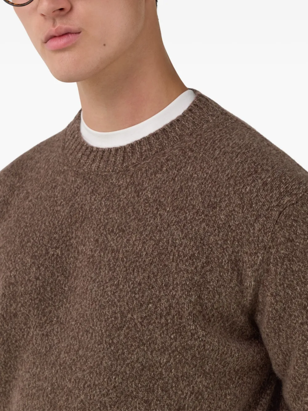 Boggi Milano Pullover met ronde hals Bruin