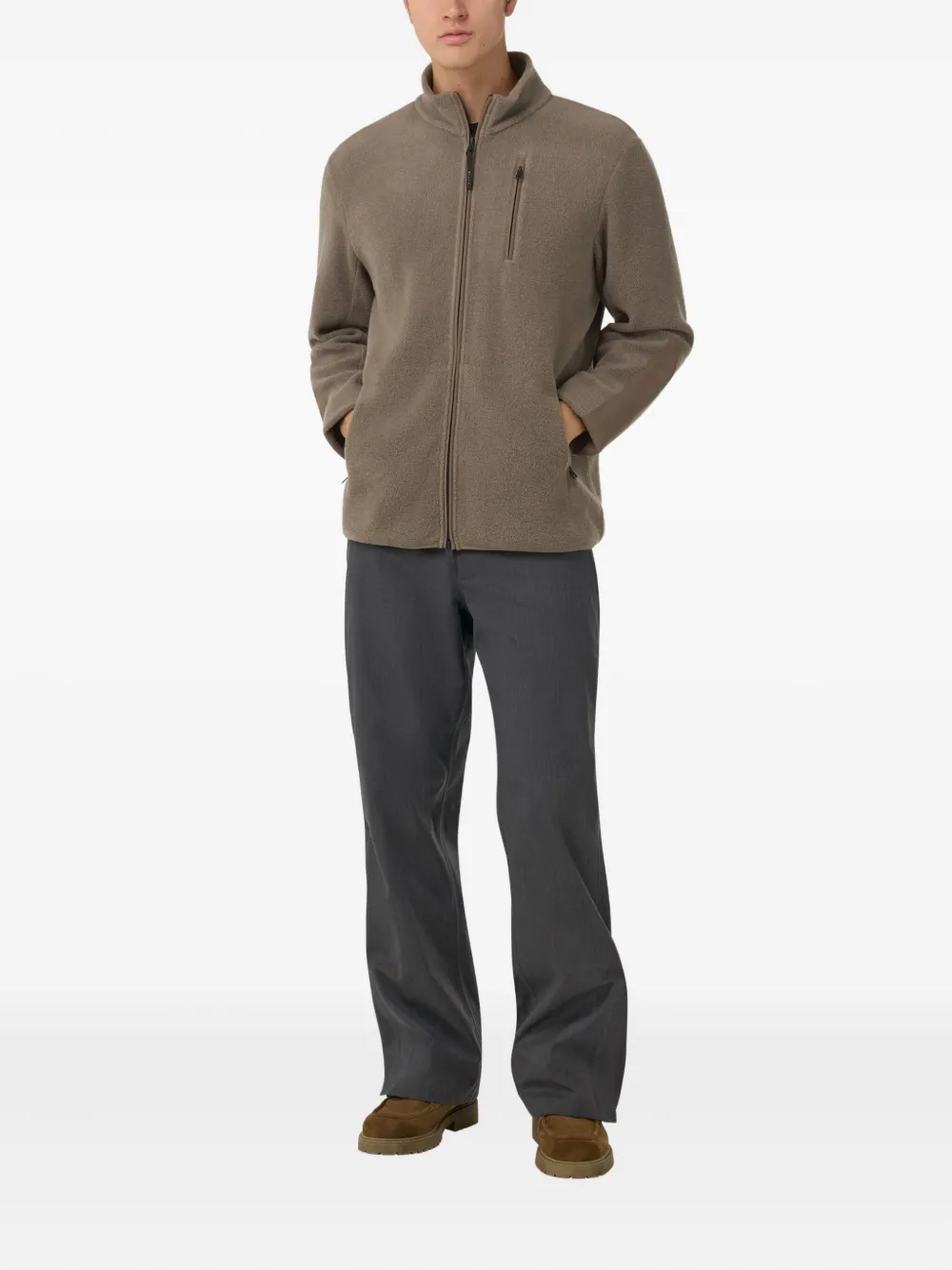 Boggi Milano Sweater met rits - Beige