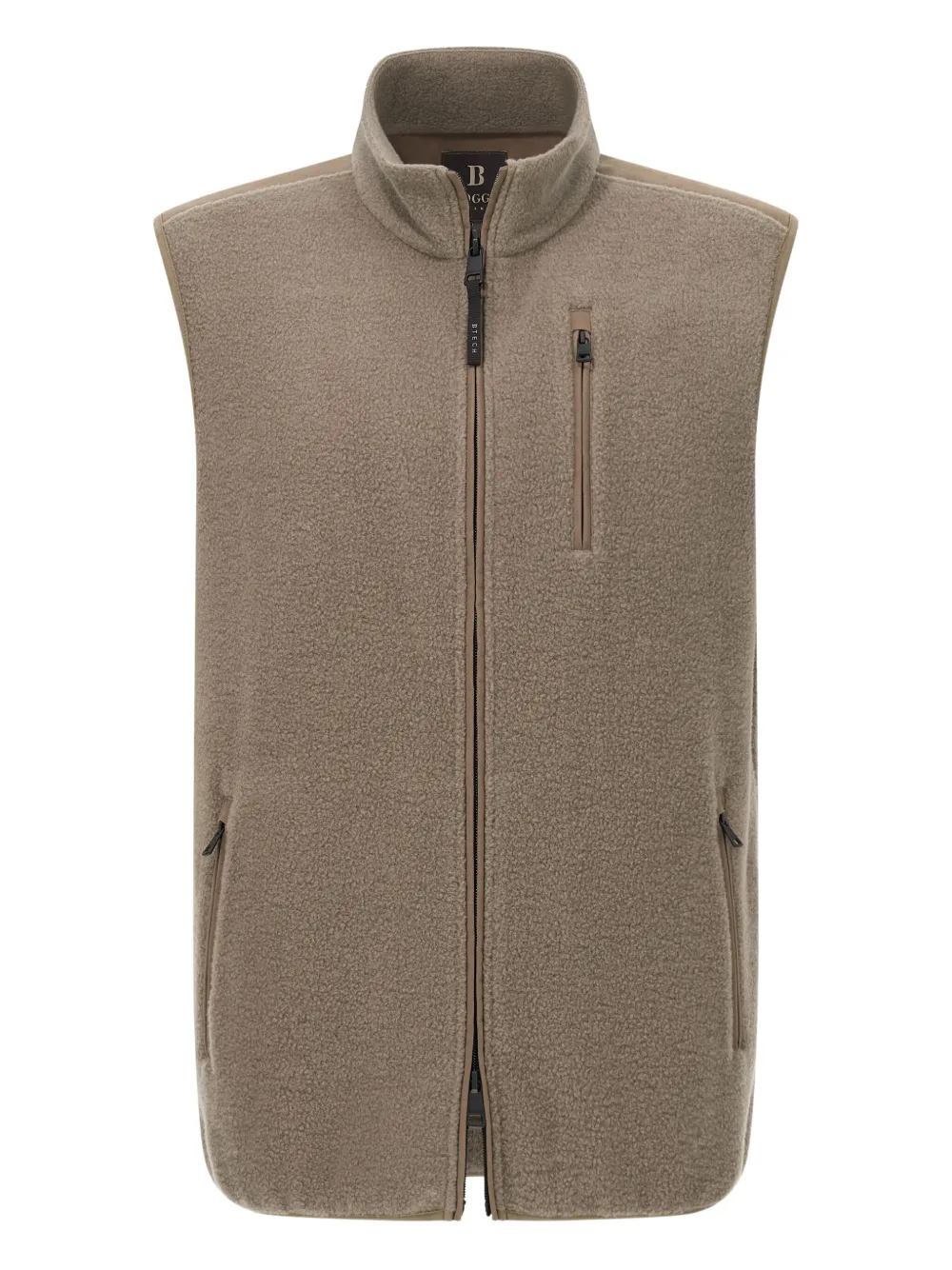Boggi Milano full-zip teddy-texture gilet | Neutrals | Image 1