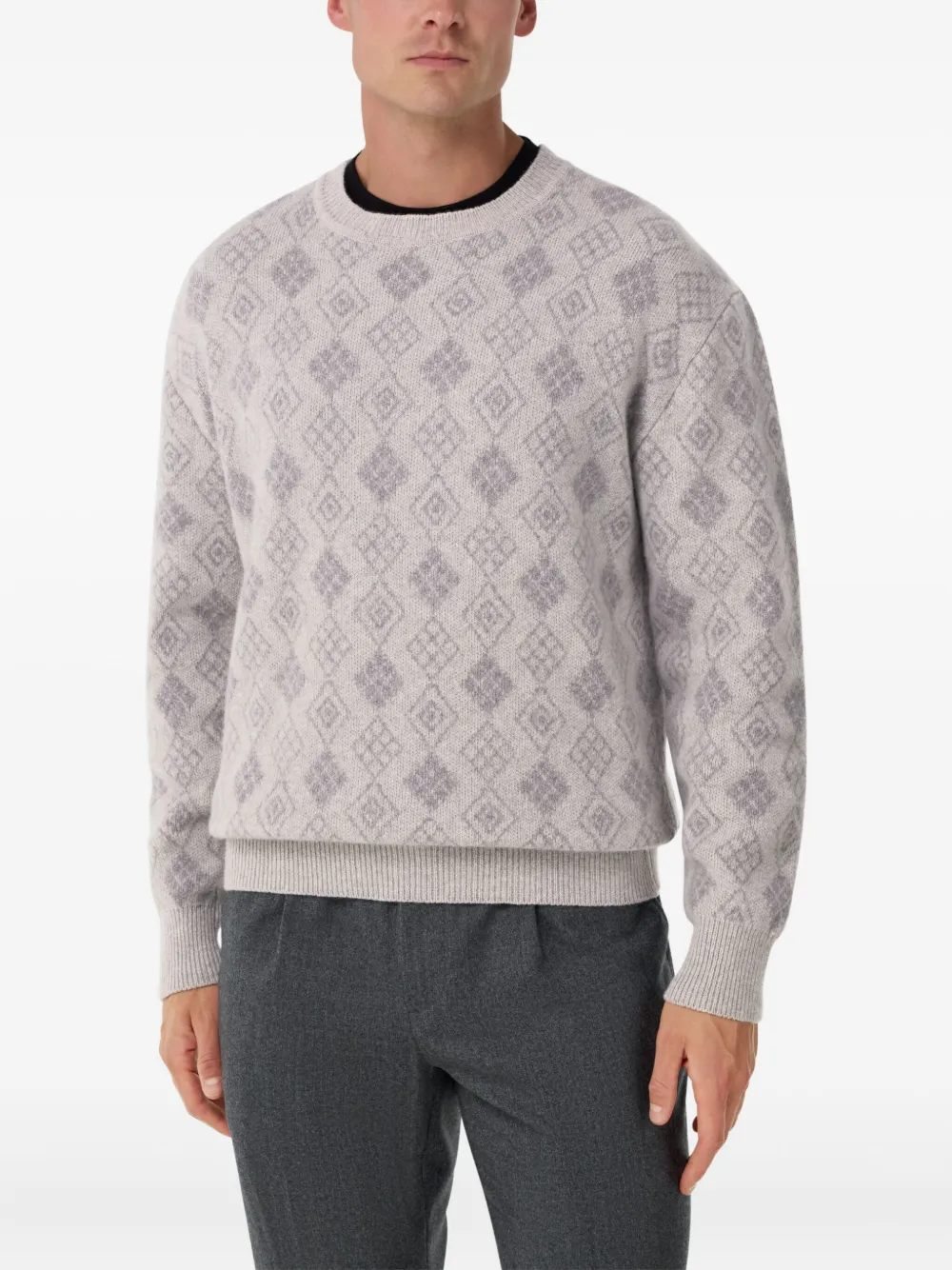 Boggi Milano Trui met ronde hals Grijs