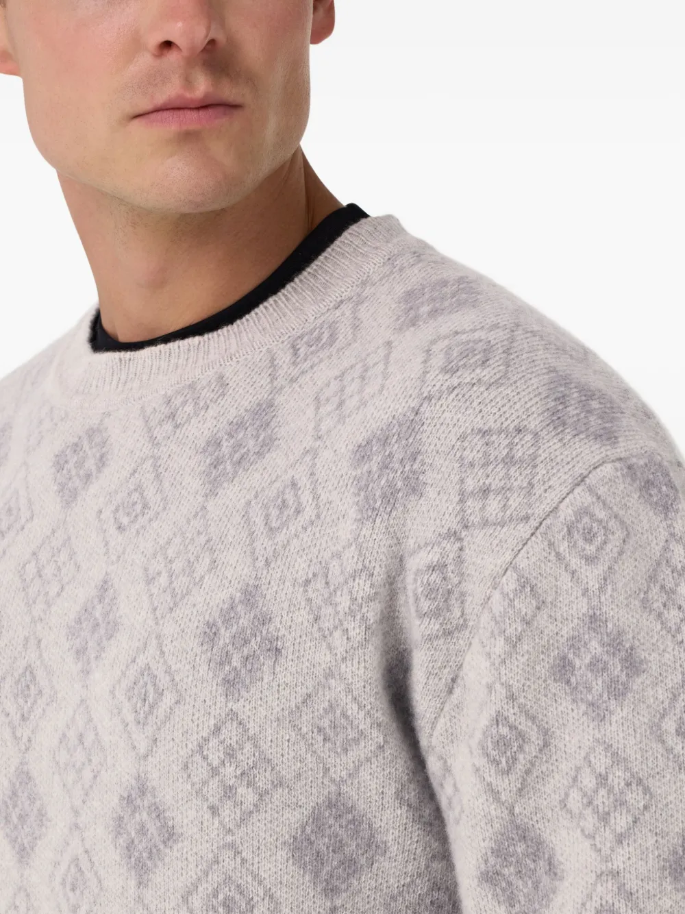 Boggi Milano Trui met ronde hals Grijs