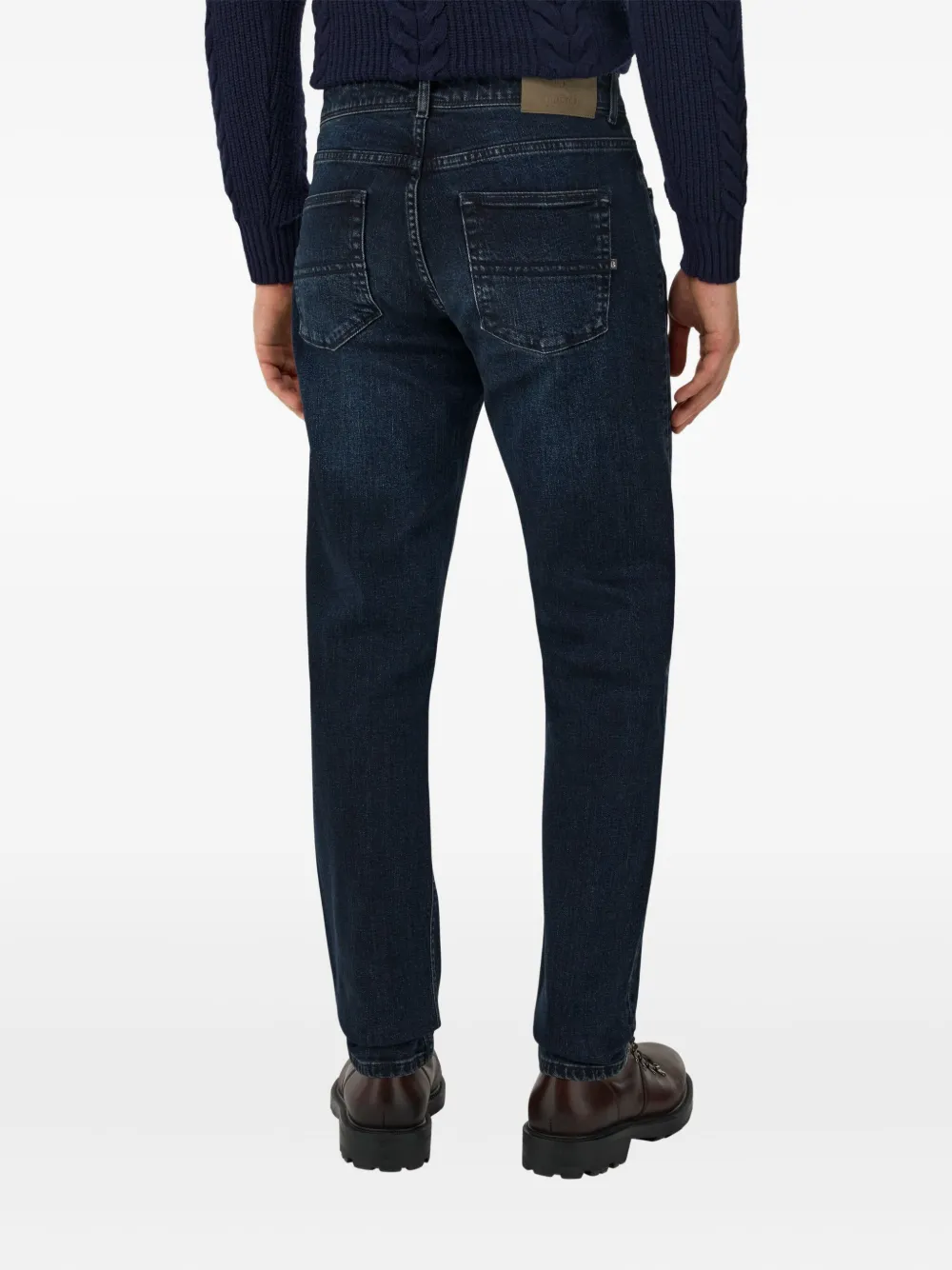 Boggi Milano Jeans met logopatch Blauw
