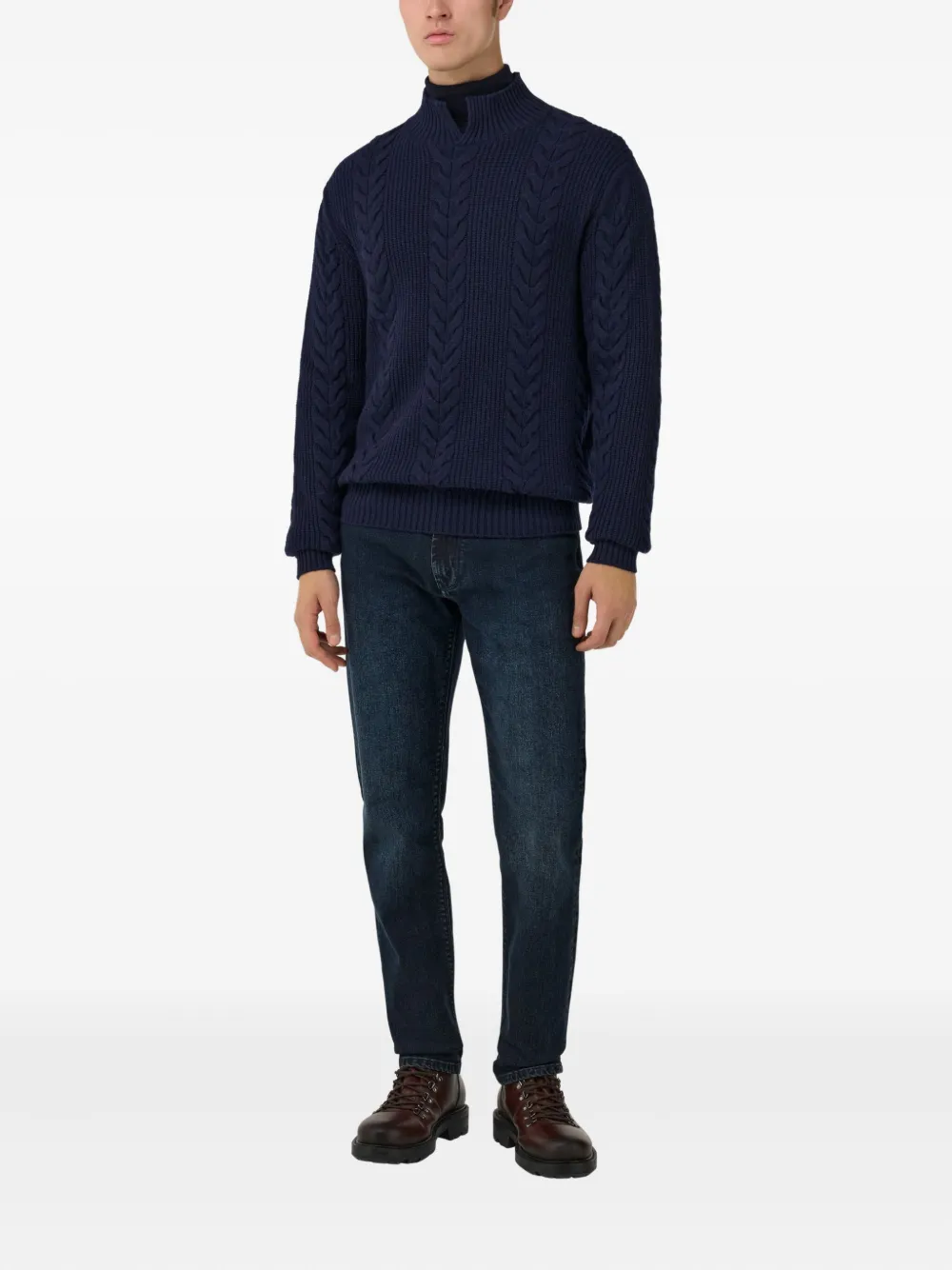 Boggi Milano Jeans met logopatch - Blauw