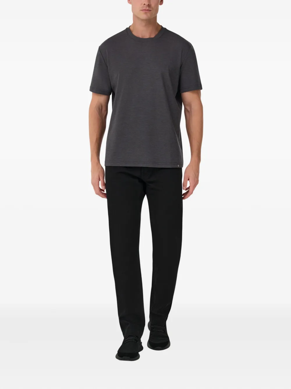 Boggi Milano T-shirt met ronde hals - Grijs