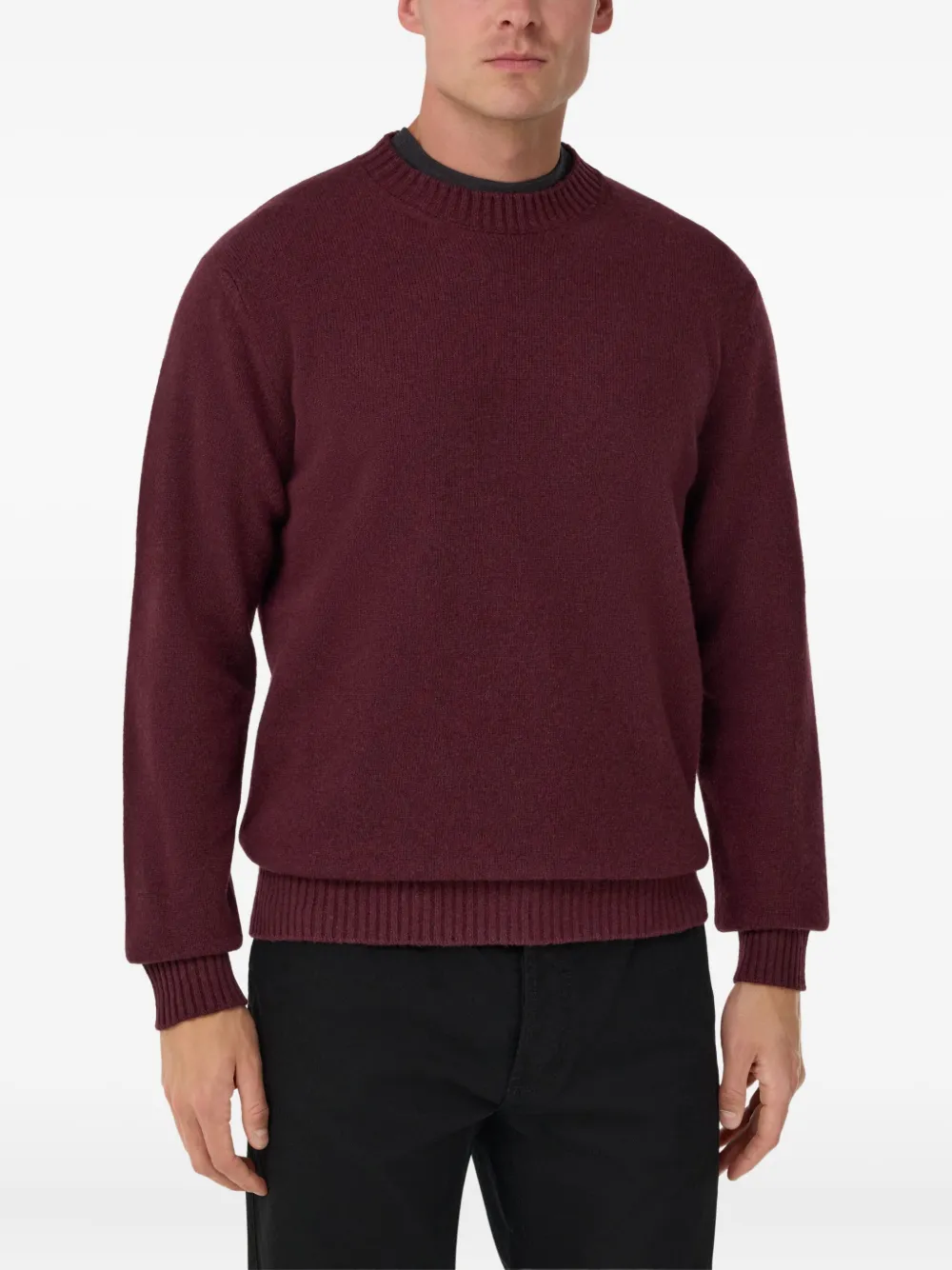 Boggi Milano Pullover met ronde hals Rood