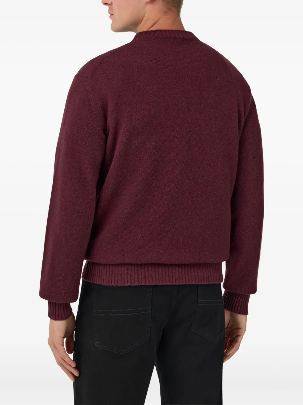 Boggi Milano Pullover met ronde hals Rood