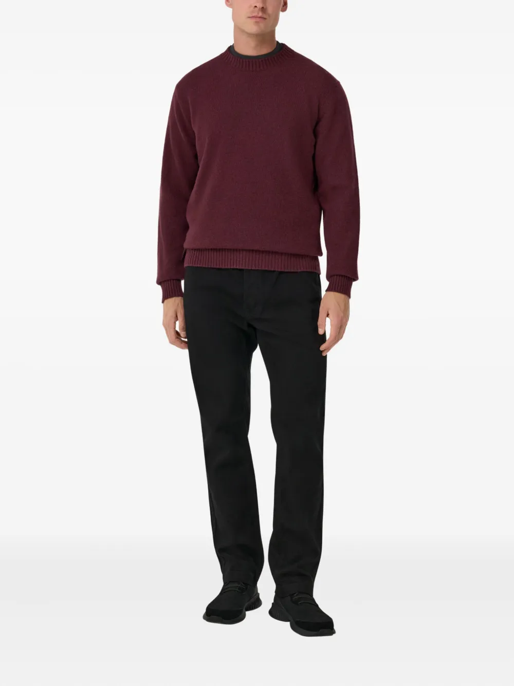 Boggi Milano Pullover met ronde hals - Rood