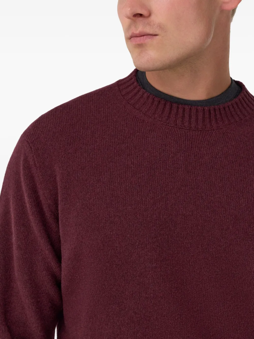Boggi Milano Pullover met ronde hals Rood