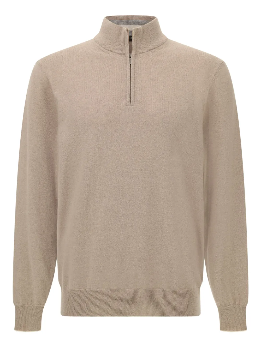 Boggi Milano Cashmere Blend Half Zip Jumper - Toni neutri