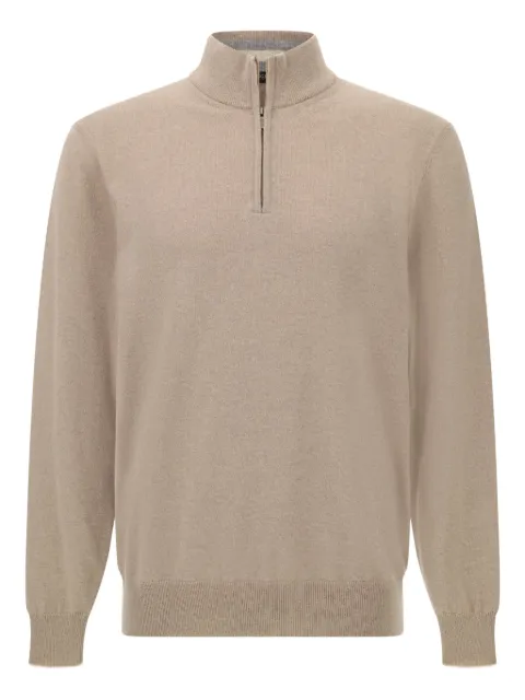 Boggi Milano Cashmere Blend Half Zip Jumper