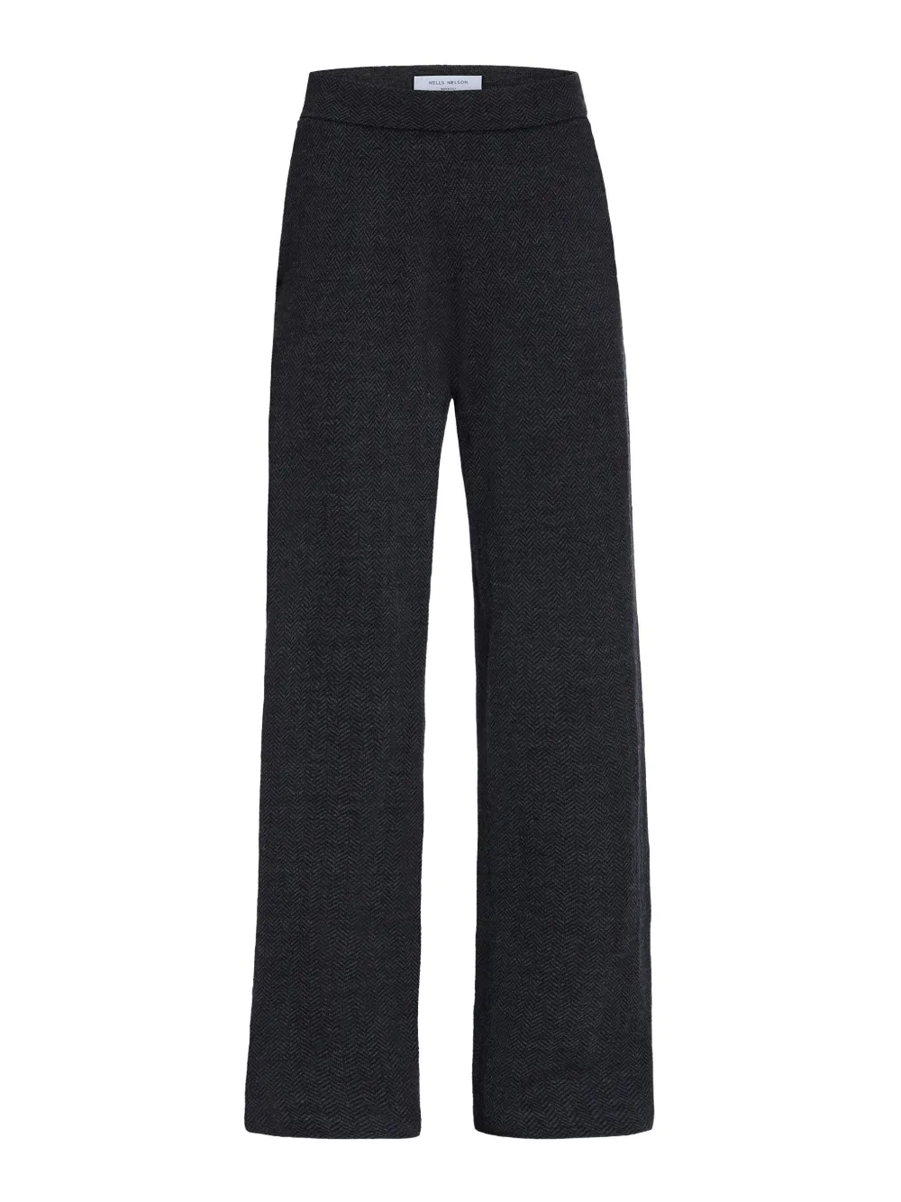 NELLS NELSON Danette herringbone-pattern trousers - Grijs