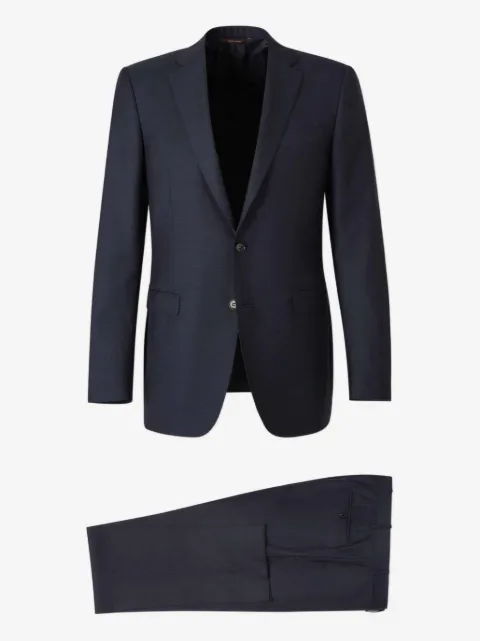 Canali notched-lapel single-breasted suit