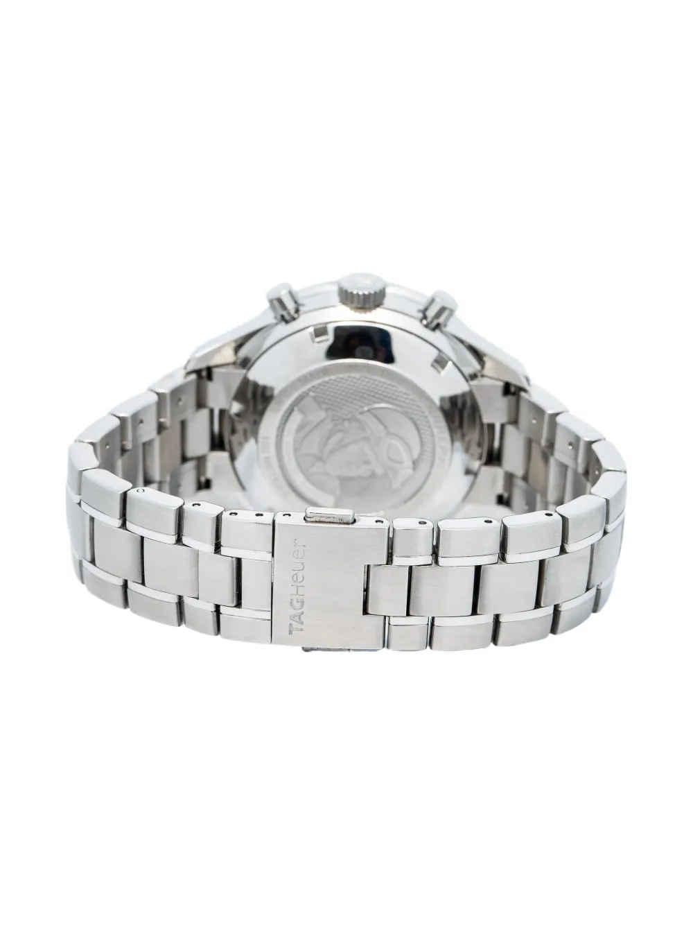 Pre-owned Tag Heuer Carrera Stainless-steel Chronograph 41mm In Black