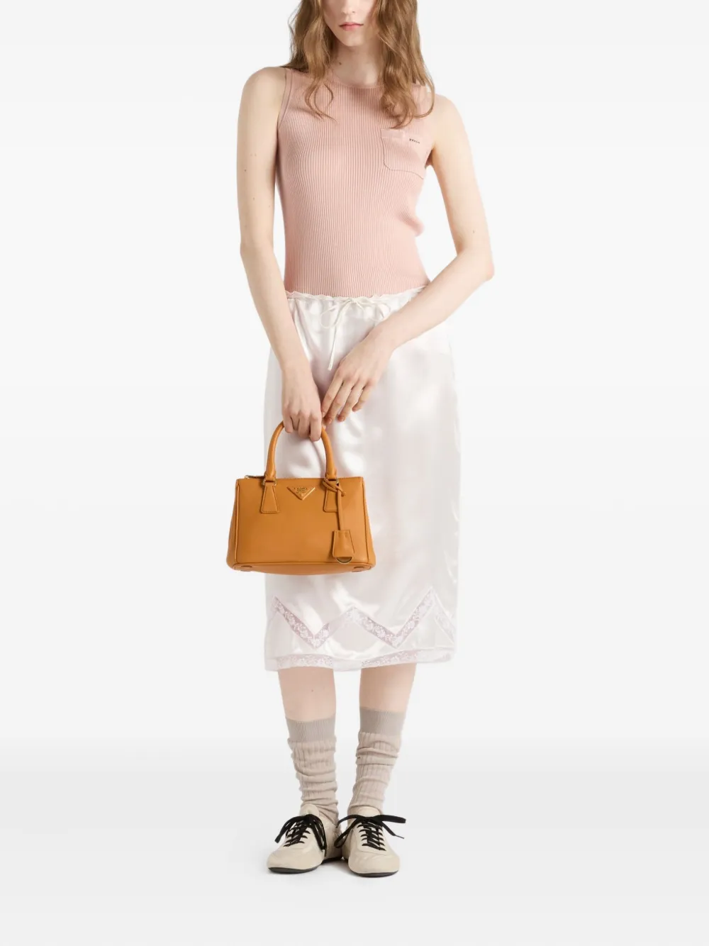 Prada ribbed patch-pocket silk top | T-Shirts & Jersey Shirts | Image 2