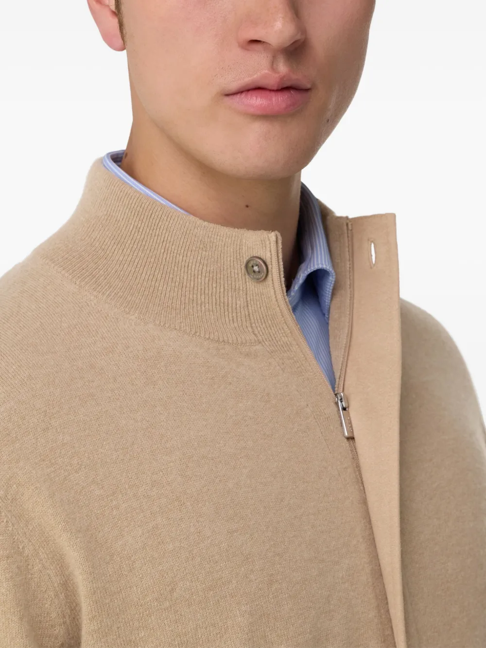 Boggi Milano Vest met rits Beige