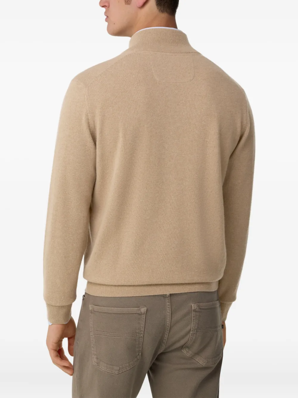 Boggi Milano Vest met rits Beige