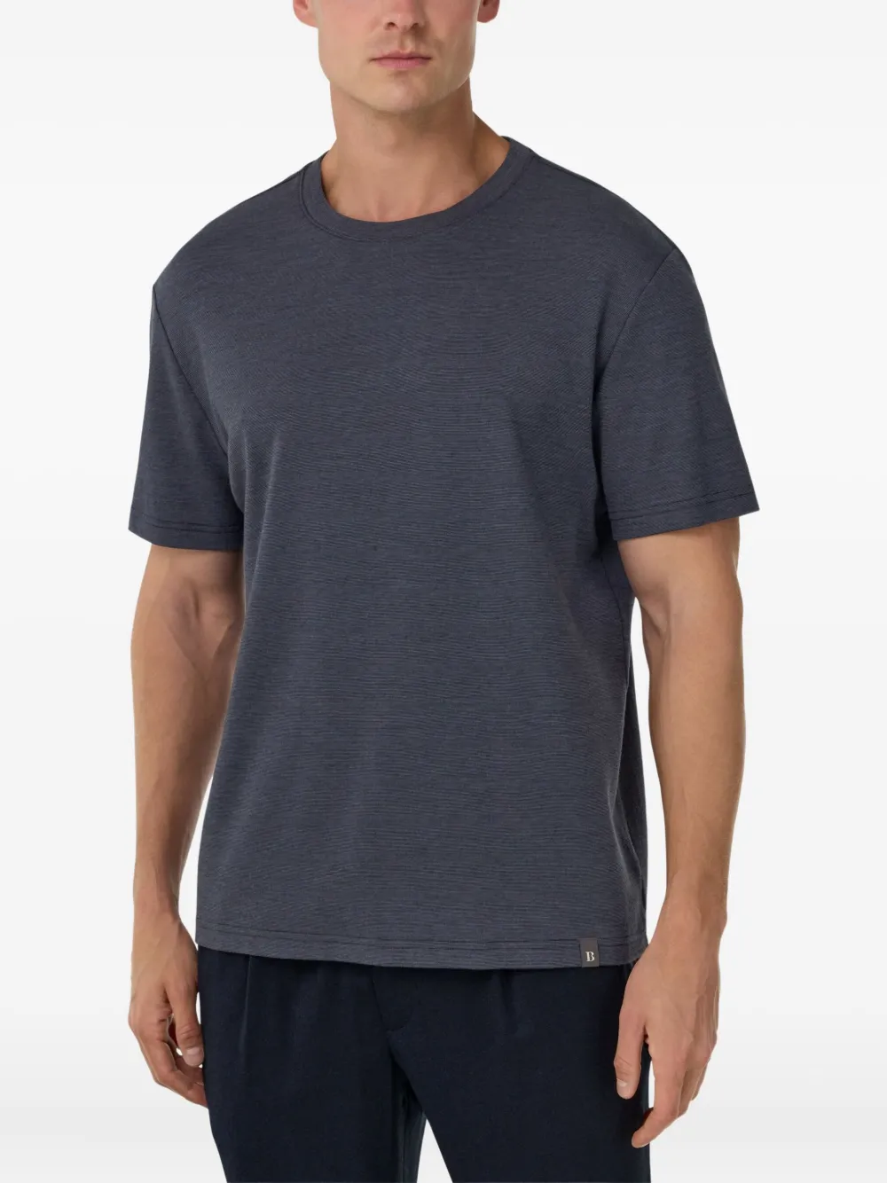 Boggi Milano T-shirt met logodetail Blauw