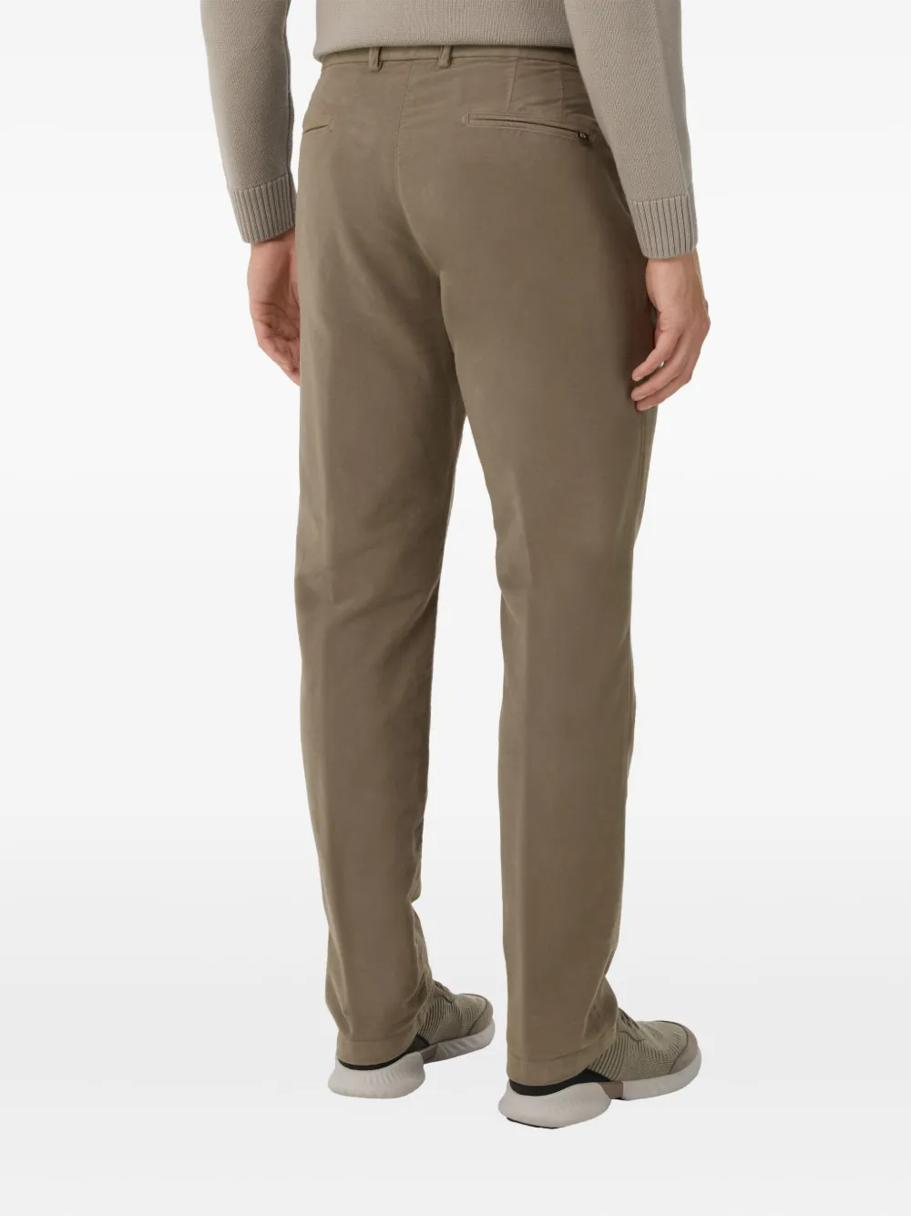 Boggi Milano Stretch broek met geverfd effect Bruin