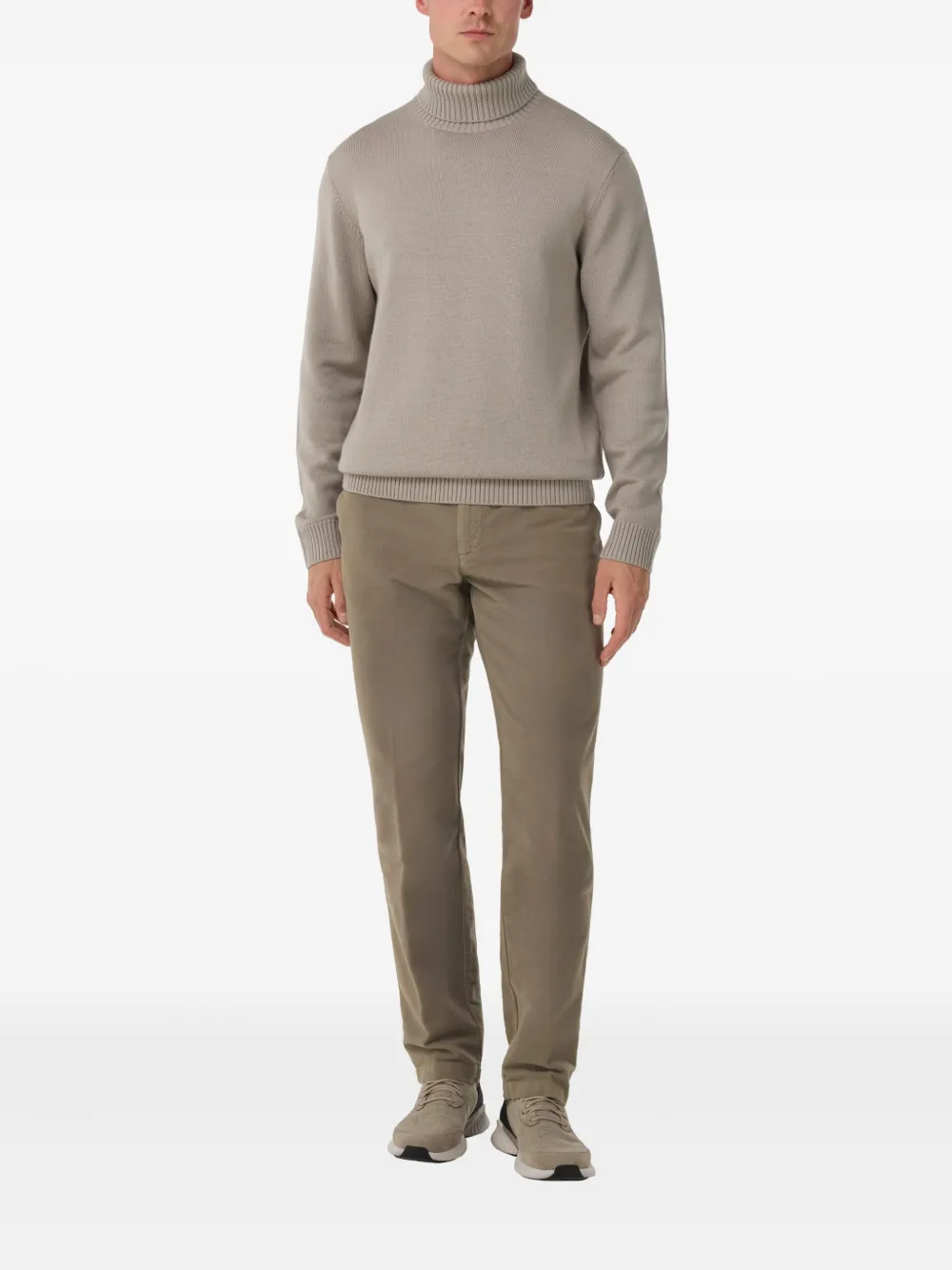 Boggi Milano Stretch broek met geverfd effect - Bruin