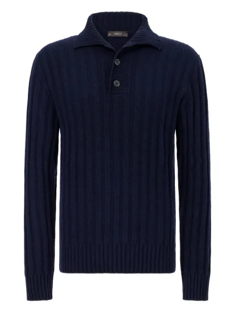 Boggi Milano suéter tejido con cuello de playera tipo polo
