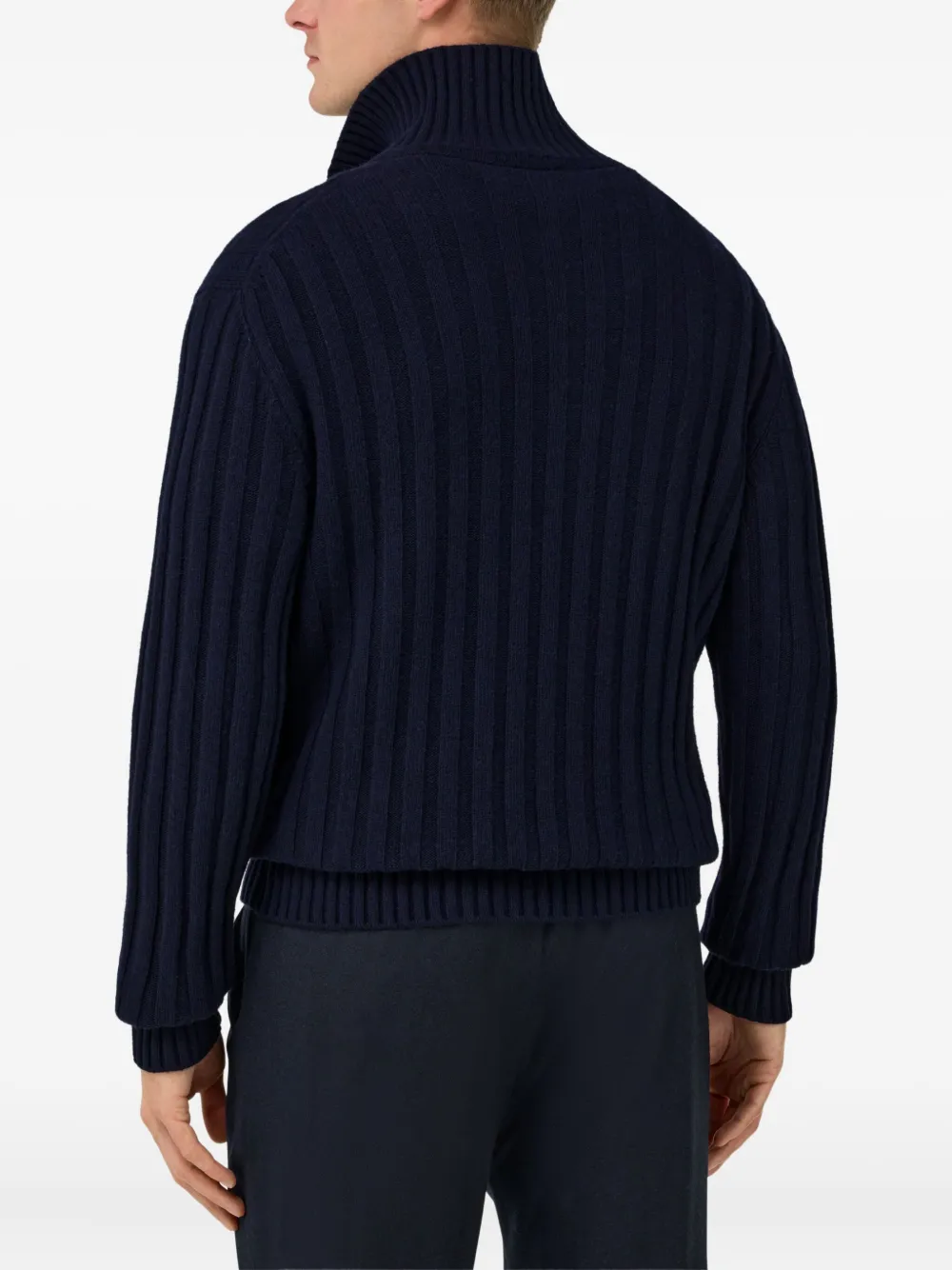 Boggi Milano Gebreide pullover met polokraag Blauw