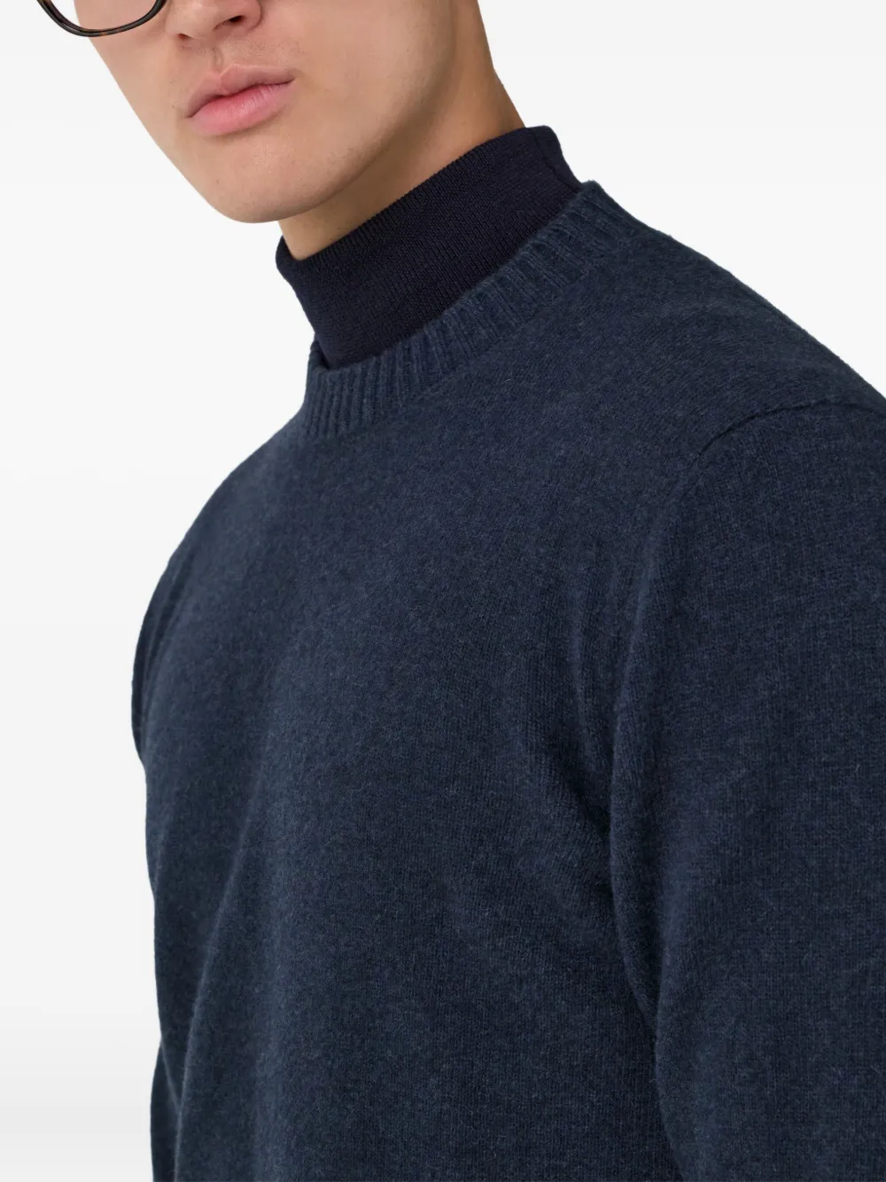 Boggi Milano Sweater met ronde hals Blauw