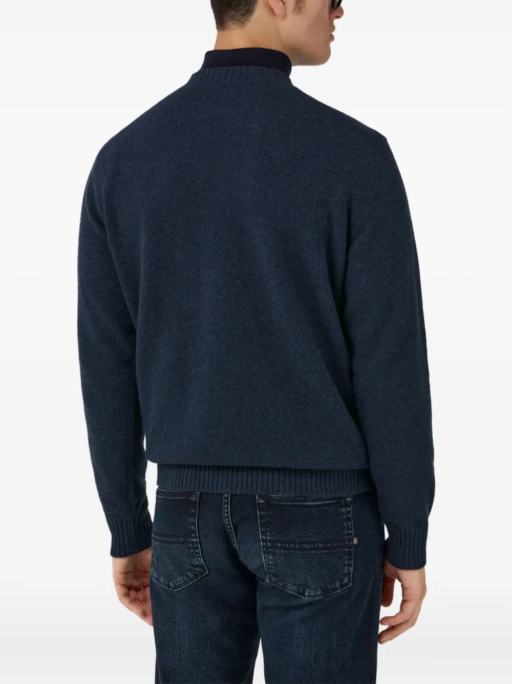 Boggi Milano Sweater met ronde hals Blauw