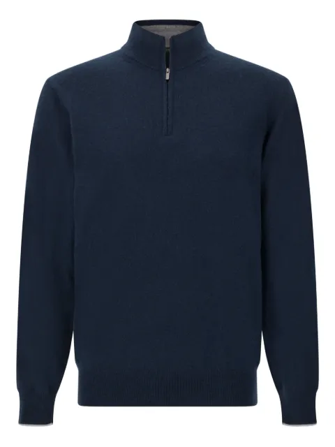 Boggi Milano Cashmere Blend Half Zip Jumper