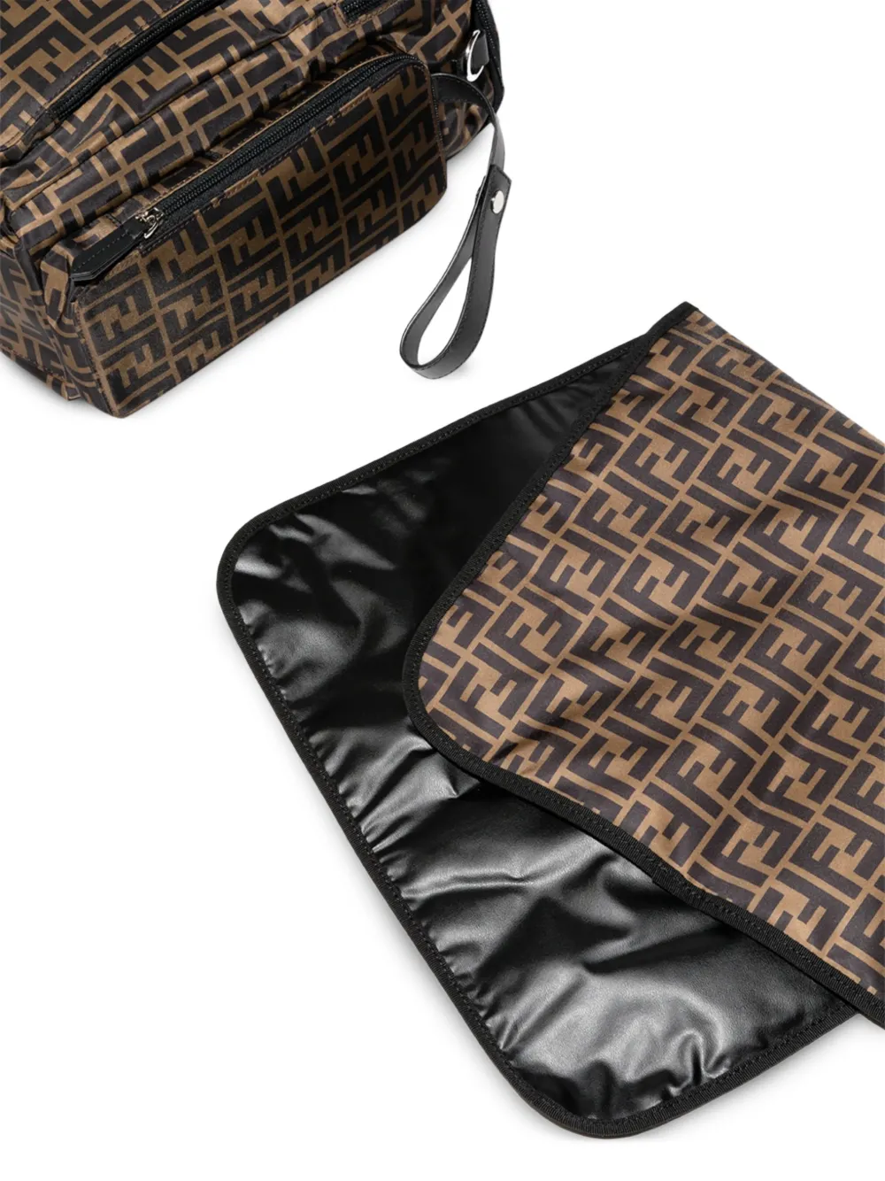 Fendi Kids Luiertas met FF-logo-print Bruin