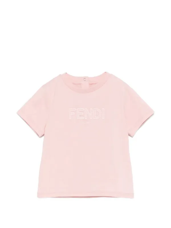 FENDI キッズ ピンク Tシャツ Fendi Kids ロゴ Tシャツ | ピンク | FARFETCH JP