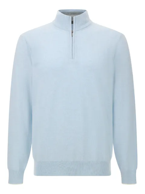 Boggi Milano half-zip cashmere blend pullover