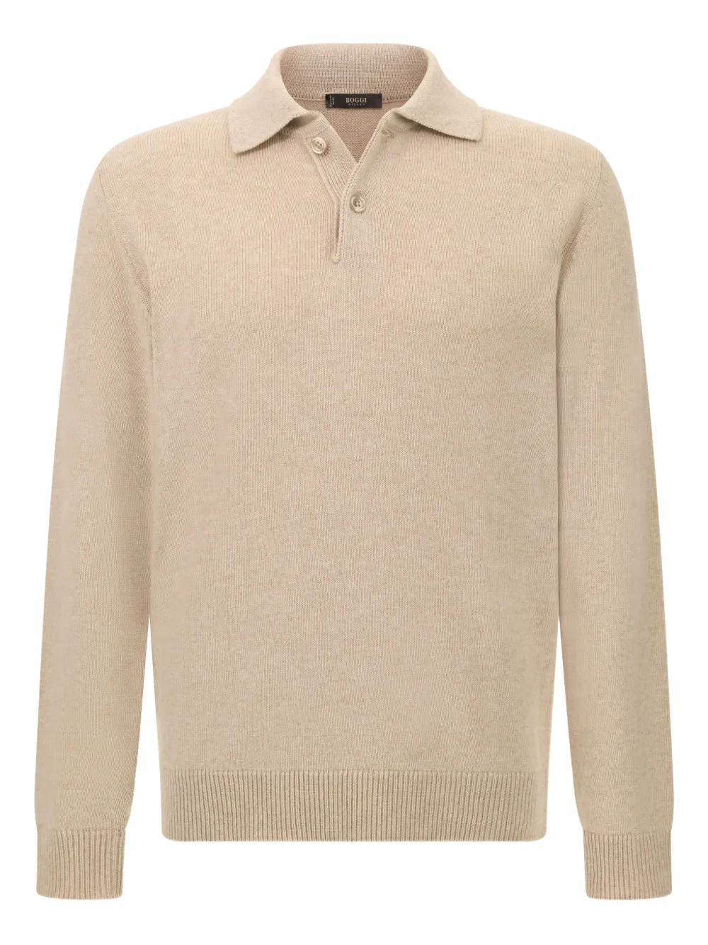 Boggi Milano knitted polo-neck sweater - Toni neutri