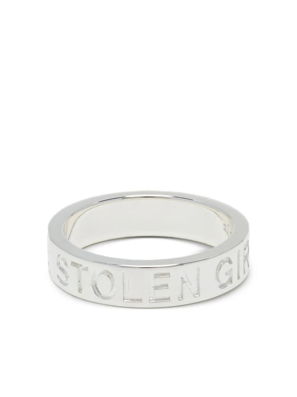 Stolen Girlfriends Club Clean Logo Ring In Metallic